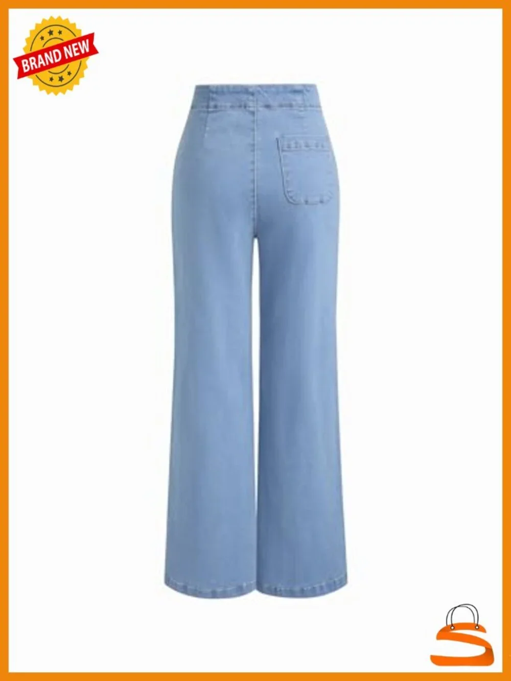 Wide Leg Straight Leg High Waist Trendy Fashion Denim Slim Basic Dressy Casual